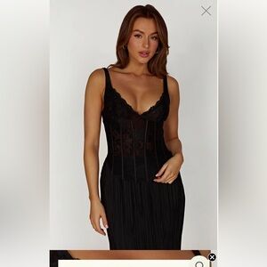 Meshki Elsie
Lace Bustier Top - Black